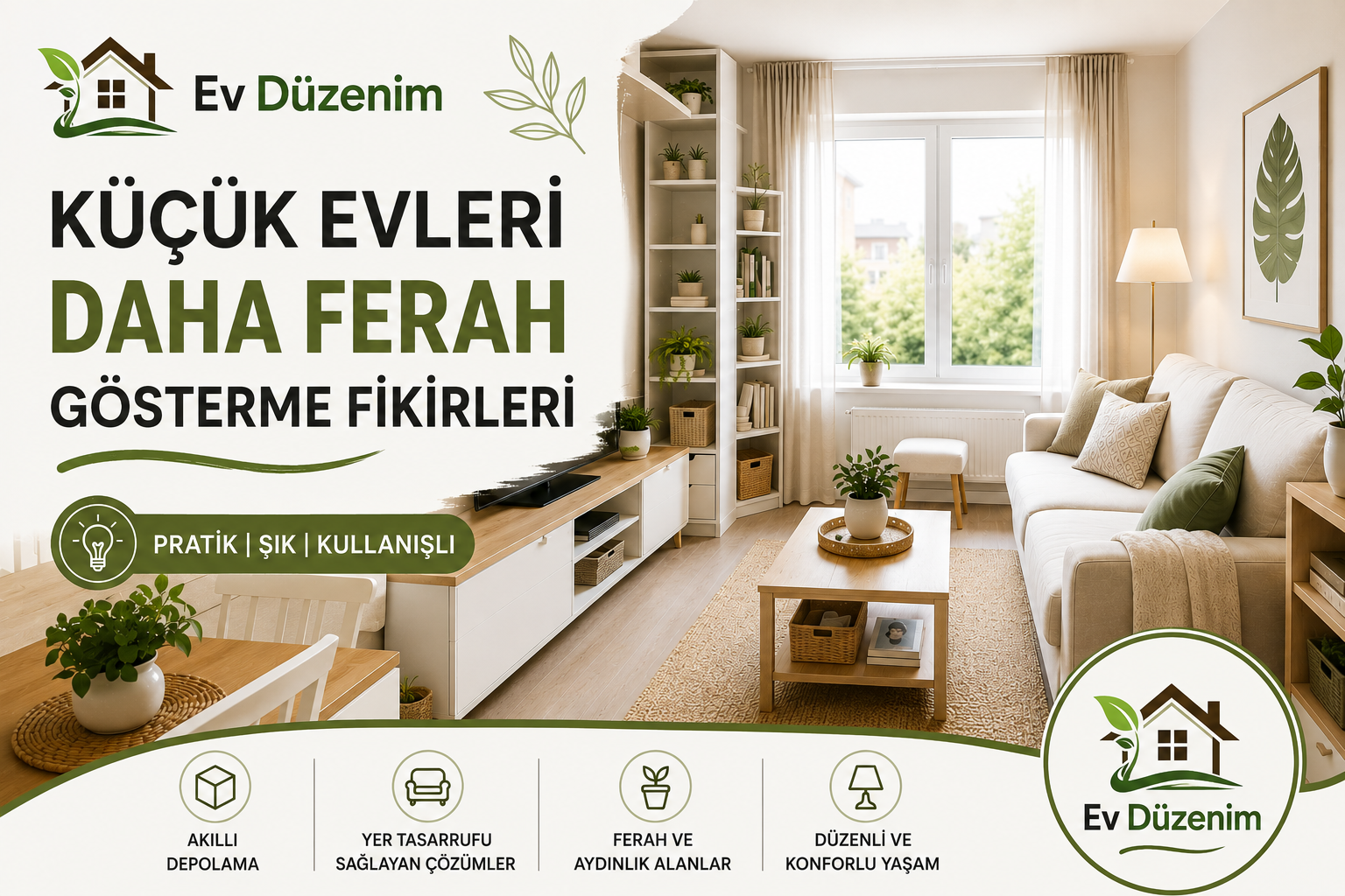 Küçük Ev Nasıl Düzenlenir? Pratik ve Kullanışlı Öneriler