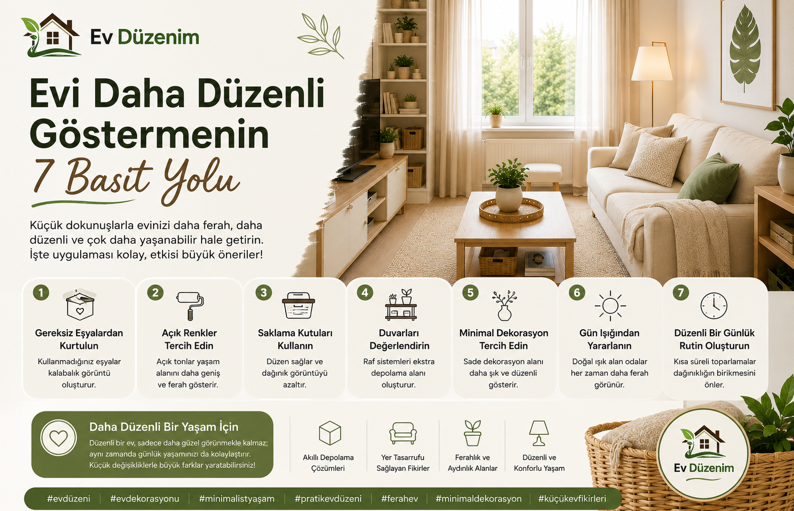 Evi Daha Düzenli Göstermenin 7 Basit Yolu